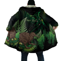 Kiwi New Zealand Personalised Cloak Aotearoa Map Silver Fern Koru Pattern LT22 - Polynesian Pride