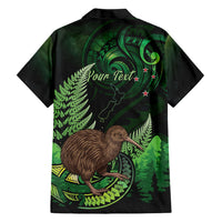 Kiwi New Zealand Personalised Hawaiian Shirt Aotearoa Map Silver Fern Koru Pattern LT22 - Polynesian Pride
