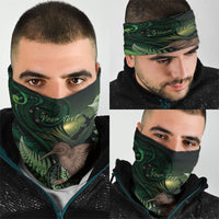Kiwi New Zealand Personalised Neck Gaiter Aotearoa Map Silver Fern Koru Pattern LT22 - Polynesian Pride