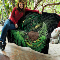 Kiwi New Zealand Personalised Quilt Aotearoa Map Silver Fern Koru Pattern LT22 - Polynesian Pride