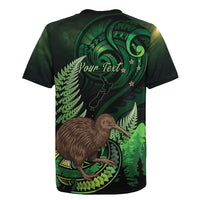 Kiwi New Zealand Personalised Rugby Jersey Aotearoa Map Silver Fern Koru Pattern LT22 - Polynesian Pride