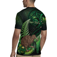 Kiwi New Zealand Personalised Rugby Jersey Aotearoa Map Silver Fern Koru Pattern LT22 - Polynesian Pride