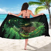 Kiwi New Zealand Personalised Sarong Aotearoa Map Silver Fern Koru Pattern LT22 - Polynesian Pride