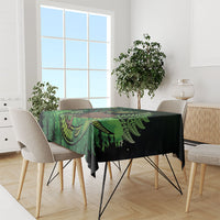 Kiwi New Zealand Personalised Tablecloth Aotearoa Map Silver Fern Koru Pattern LT22 - Polynesian Pride