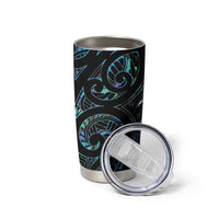 New Zealand Huia Bird Tumbler Cup Paua Shell Maori Pattern