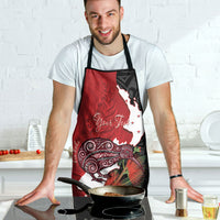 Kiwi New Zealand Personalised Apron NZ Map Pohutukawa Fern Maori Pattern LT22 - Polynesian Pride