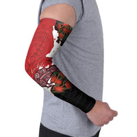 Kiwi New Zealand Personalised Arm Sleeves NZ Map Pohutukawa Fern Maori Pattern LT22 - Polynesian Pride