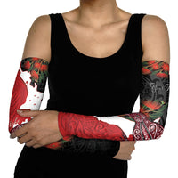 Kiwi New Zealand Personalised Arm Sleeves NZ Map Pohutukawa Fern Maori Pattern LT22 - Polynesian Pride