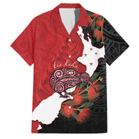 Kiwi New Zealand Personalised Family Matching Tank Maxi Dress and Hawaiian Shirt NZ Map Pohutukawa Fern Maori Pattern