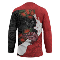 Kiwi New Zealand Personalised Hockey Jersey NZ Map Pohutukawa Fern Maori Pattern LT22 - Polynesian Pride