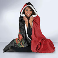 Kiwi New Zealand Personalised Hooded Blanket NZ Map Pohutukawa Fern Maori Pattern LT22 - Polynesian Pride