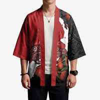 Kiwi New Zealand Personalised Kimono NZ Map Pohutukawa Fern Maori Pattern LT22 - Polynesian Pride