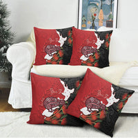 Kiwi New Zealand Personalised Pillow Cover NZ Map Pohutukawa Fern Maori Pattern LT22 - Polynesian Pride