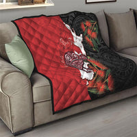 Kiwi New Zealand Personalised Quilt NZ Map Pohutukawa Fern Maori Pattern LT22 - Polynesian Pride