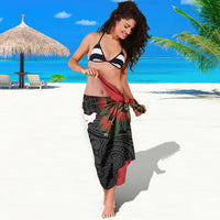 Kiwi New Zealand Personalised Sarong NZ Map Pohutukawa Fern Maori Pattern LT22 - Polynesian Pride