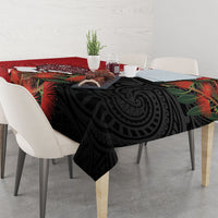 Kiwi New Zealand Personalised Tablecloth NZ Map Pohutukawa Fern Maori Pattern LT22 - Polynesian Pride