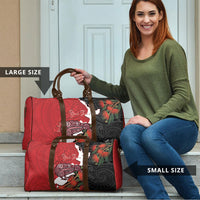 Kiwi New Zealand Personalised Travel Bag NZ Map Pohutukawa Fern Maori Pattern LT22 - Polynesian Pride