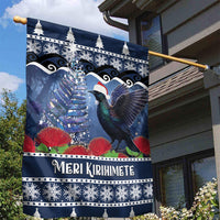 New Zealand Tui Bird Christmas Garden Flag Pohutukawa Xmas Tree Meri Kirihimete