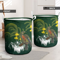 Kea Bird Kowhai New Zealand Laundry Basket Mountain Landscape Maori Art LT22 - Polynesian Pride