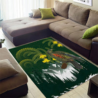 Kea Bird Kowhai New Zealand Area Rug Mountain Landscape Maori Art LT22 - Polynesian Pride