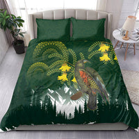 Kea Bird Kowhai New Zealand Bedding Set Mountain Landscape Maori Art LT22 - Polynesian Pride