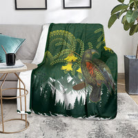 Kea Bird Kowhai New Zealand Blanket Mountain Landscape Maori Art