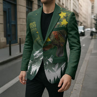 Kea Bird Kowhai New Zealand Blazer Mountain Landscape Maori Art LT22 - Polynesian Pride