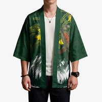 Kea Bird Kowhai New Zealand Kimono Mountain Landscape Maori Art LT22 - Polynesian Pride
