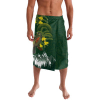 Kea Bird Kowhai New Zealand Lavalava Mountain Landscape Maori Art LT22 Green - Polynesian Pride