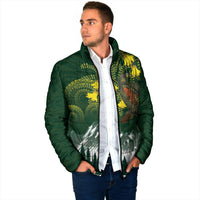 Kea Bird Kowhai New Zealand Padded Jacket Mountain Landscape Maori Art LT22 - Polynesian Pride
