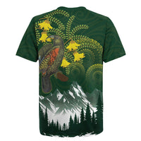 Kea Bird Kowhai New Zealand Rugby Jersey Mountain Landscape Maori Art LT22 - Polynesian Pride
