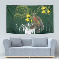 Kea Bird Kowhai New Zealand Tapestry Mountain Landscape Maori Art LT22 - Polynesian Pride