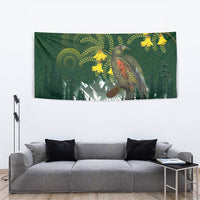 Kea Bird Kowhai New Zealand Tapestry Mountain Landscape Maori Art LT22 - Polynesian Pride
