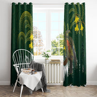 Kea Bird Kowhai New Zealand Window Curtain Mountain Landscape Maori Art
