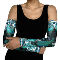 New Zealand Kotiate Weapon Arm Sleeves Aotearoa Mango Paua Shell Maori Pattern