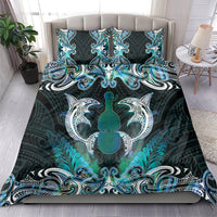 New Zealand Kotiate Weapon Bedding Set Aotearoa Mango Paua Shell Maori Pattern