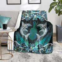 New Zealand Kotiate Weapon Blanket Aotearoa Mango Paua Shell Maori Pattern