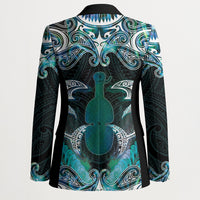 New Zealand Kotiate Weapon Blazer Aotearoa Mango Paua Shell Maori Pattern