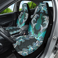New Zealand Kotiate Weapon Car Seat Cover Aotearoa Mango Paua Shell Maori Pattern