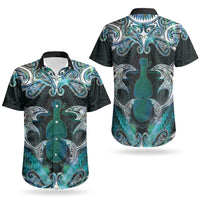 New Zealand Kotiate Weapon Couples Matching Mermaid Dress and Hawaiian Shirt Aotearoa Mango Paua Shell Maori Pattern LT22 - Polynesian Pride