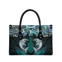 New Zealand Kotiate Weapon Leather Bag Aotearoa Mango Paua Shell Maori Pattern