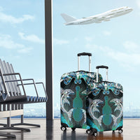 New Zealand Kotiate Weapon Luggage Cover Aotearoa Mango Paua Shell Maori Pattern