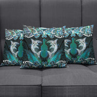 New Zealand Kotiate Weapon Pillow Cover Aotearoa Mango Paua Shell Maori Pattern