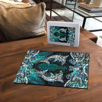New Zealand Kotiate Weapon Puzzle Aotearoa Mango Paua Shell Maori Pattern