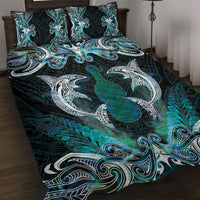 New Zealand Kotiate Weapon Quilt Bed Set Aotearoa Mango Paua Shell Maori Pattern