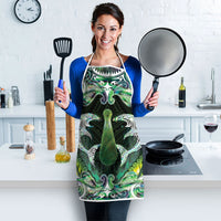 New Zealand Mere Pounamu Weapon Apron Aotearoa Mango Paua Shell Maori Pattern