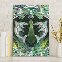 New Zealand Mere Pounamu Weapon Canvas Wall Art Aotearoa Mango Paua Shell Maori Pattern