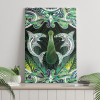 New Zealand Mere Pounamu Weapon Canvas Wall Art Aotearoa Mango Paua Shell Maori Pattern