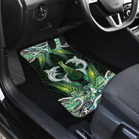 New Zealand Mere Pounamu Weapon Car Mats Aotearoa Mango Paua Shell Maori Pattern
