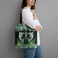 New Zealand Mere Pounamu Weapon Tote Bag Aotearoa Mango Paua Shell Maori Pattern